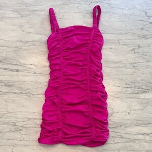 Katie J NYC Pink Ruched Mini Dress